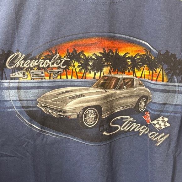 GM Licensed 100% Cotton Island Shores Shirt 1963 Corvette Sting Ray Graphic XL - Picture 6 of 6